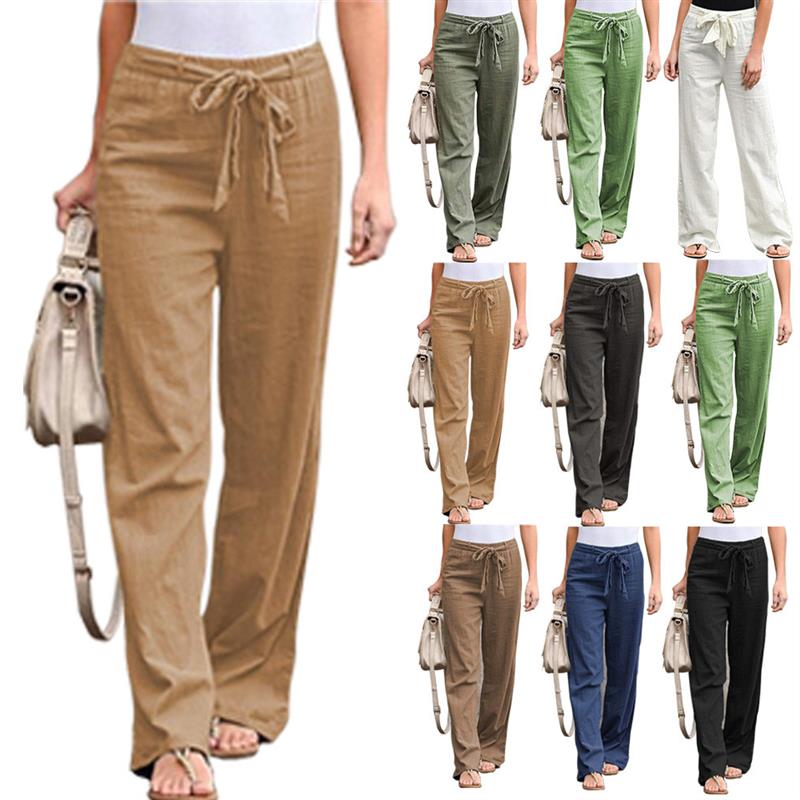 2022 Fashion Ladies Multicolor Wide Leg Casual Pants