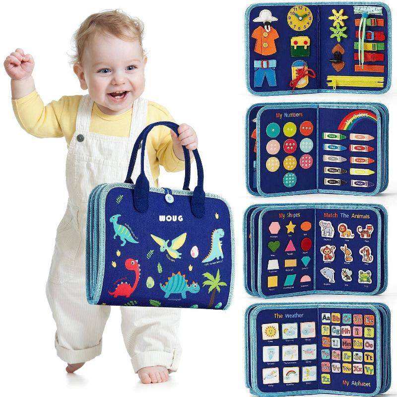 Toddlers Travel Busy Board for Boys Girls Montessori Toys f