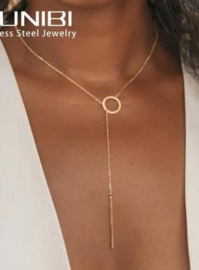 Women Necklace Chain Jewelry ladies 项链Luxury Long Wedding
