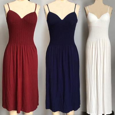 Spring/summer can be worn as a solidcolor camisole dress女