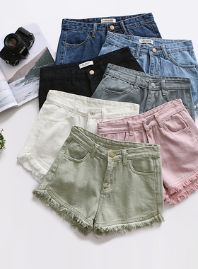 2019Summer women short jeans ladies denim pants trousers女裤