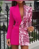 2023女士新款 dress professional 亮片拼接修身 职业裙Women