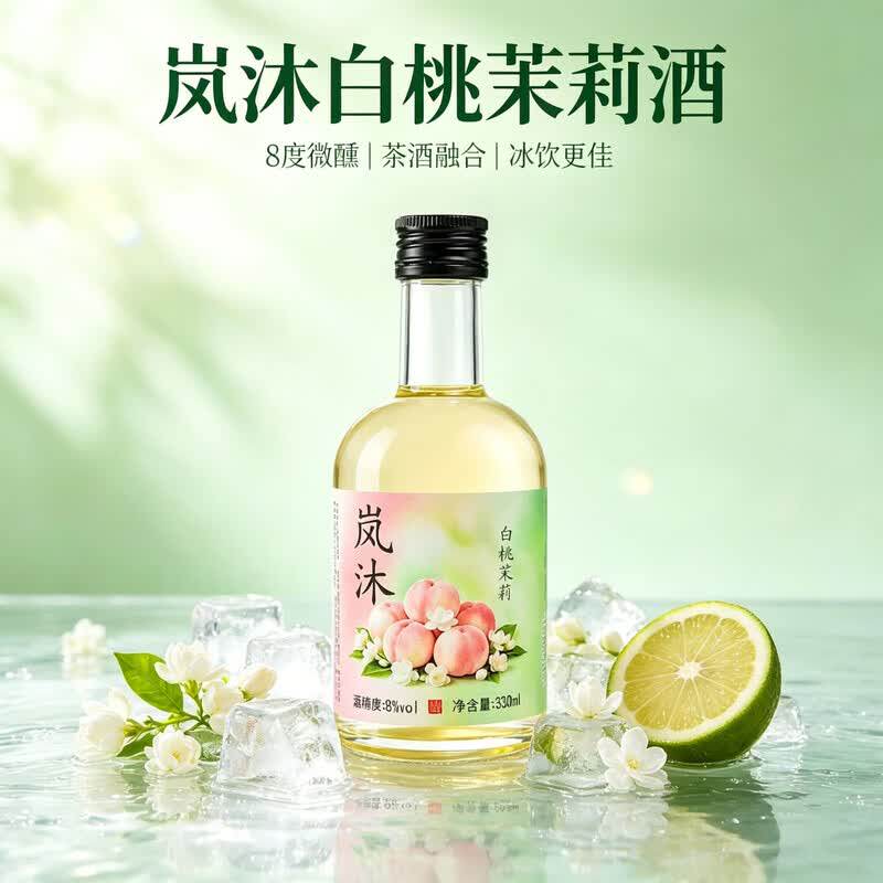 果酒白桃茉莉晚安甜酒8度