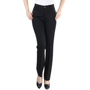 夏季薄款中老年女裤高腰直筒春秋中年大码妈妈裤子宽松外穿长裤子