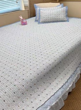 2025新款四季通用高端夹棉加厚加大法式绗缝榻榻米床铺盖床单床盖