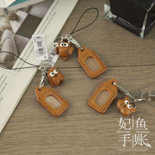 [3]日本Vanca卡包钥匙扣生肖挂饰真皮手工进口挂件文创皮质挂饰