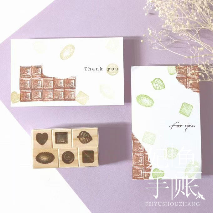 现货日本always smile木质印章植物花卉花瓶缎带手账素材手账印章