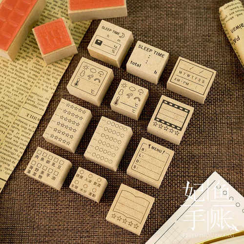 现货日本STAMPMARCHE木质印章