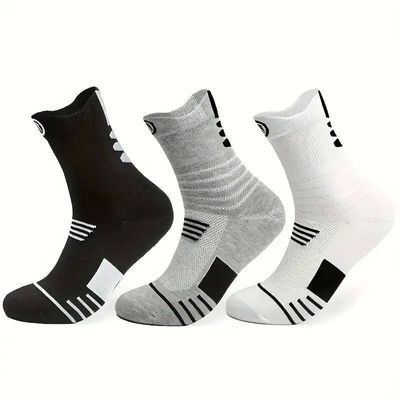 3 Pairs Men's Comfort Fit Cushion Performance Athletic Crew