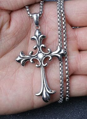 European And AmericanPersonality Retro Gothic Cross Necklace
