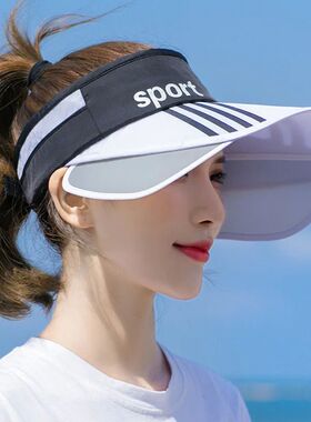 Summer Running Hat Women Empty Hat Outdoor Tennis CapLetters