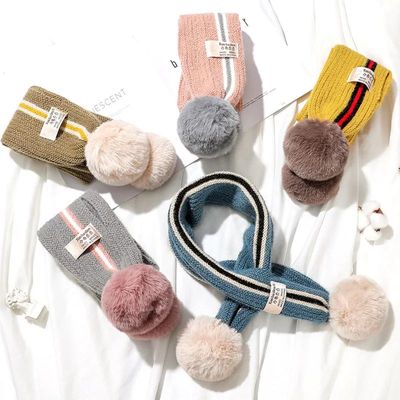 Children Scarf Knitted Winter Cashmere Soft Scarf Baby Boys