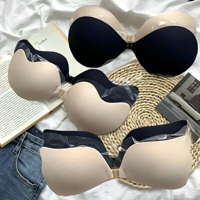 Women Sexy Invisible Strapless Adhesive Stick Bra Strapless