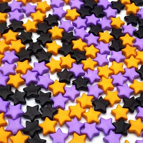 100pcs Halloween Colored Star Shaped Acrylic Beads for DIY J