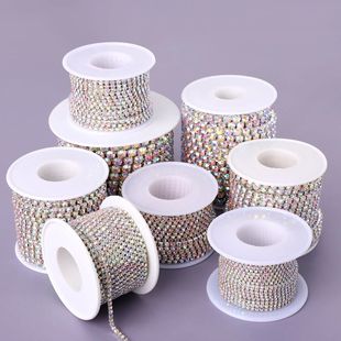 1Yard 10Yards/roll SS6-SS16 Crystal AB Claw Rhinestone Glass