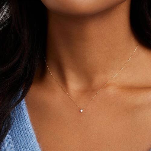 Crystal Zircon 925 Sterling Silver Necklace For Women Penden