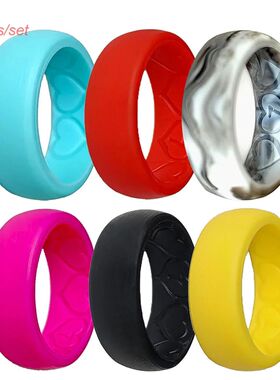 6pcs/set 7mm Silicone Rings for Women Girl Mother Gift Comfo