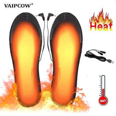 USB Heated Shoe Insoles for Feet Warm Sock Pad Mat Electrica