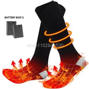 Heating Socks With Battery Box Rechargeable Anti-Cold Men Th