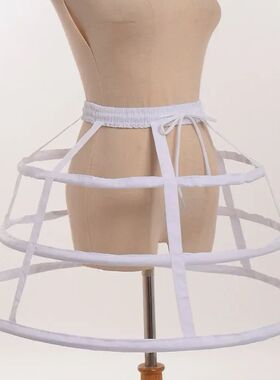Girls 3 Hoops Crinoline Cage Bustle Petticoat Women Pannier
