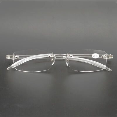 Flexible Women Transparent Reading Glasses Frameless Magnifi