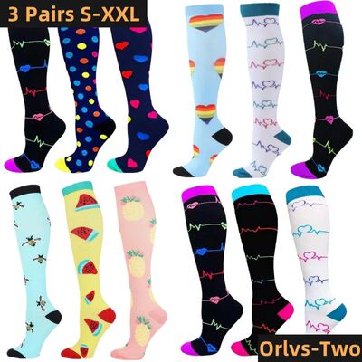 S-XXL 3 Pairs Free Shipping Nurse Compression Socks Varicose