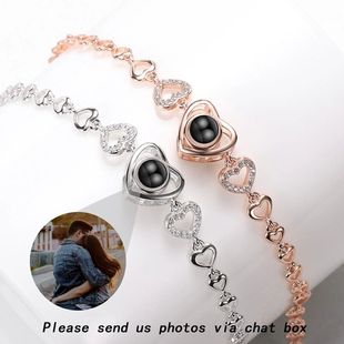 Photo Heart Pendant Bracele Projection Bracelet Personalized