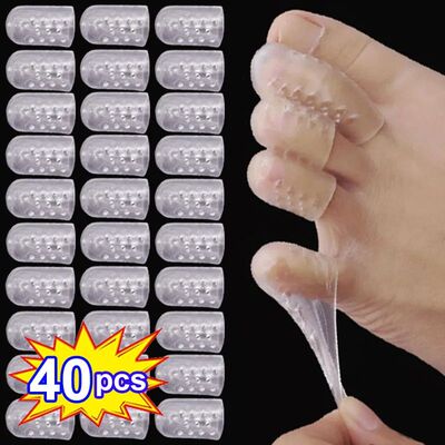 40pcs to 2pcs Elasticity Silicone Toe Caps Women Gel Little