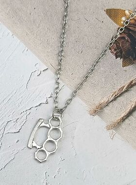 VintageKnuckles Pendant Necklace for Women Men Y2k Grunge Je