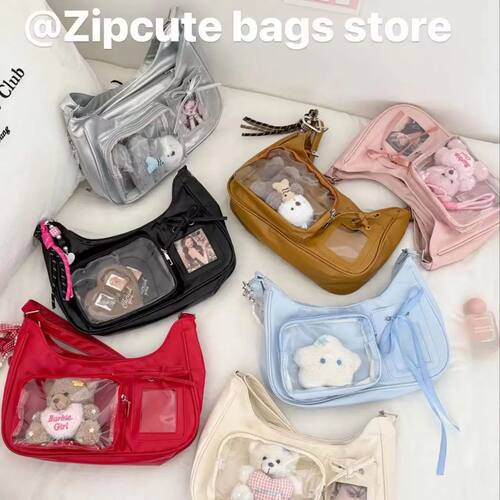 Y2k Shoulder Bag Women Transparent Ita Bag School Crossbody
