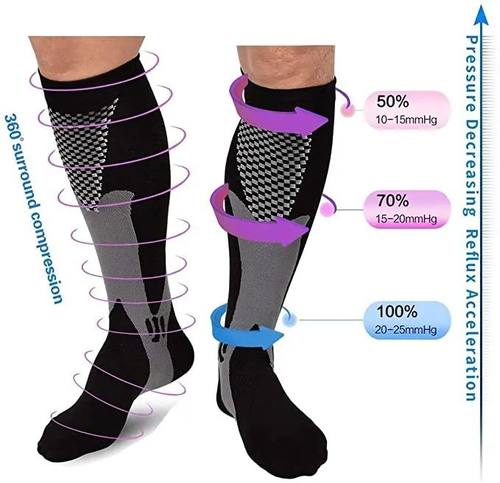 Compression Socks Running Sports Socks Nursing 20-30mmhg for