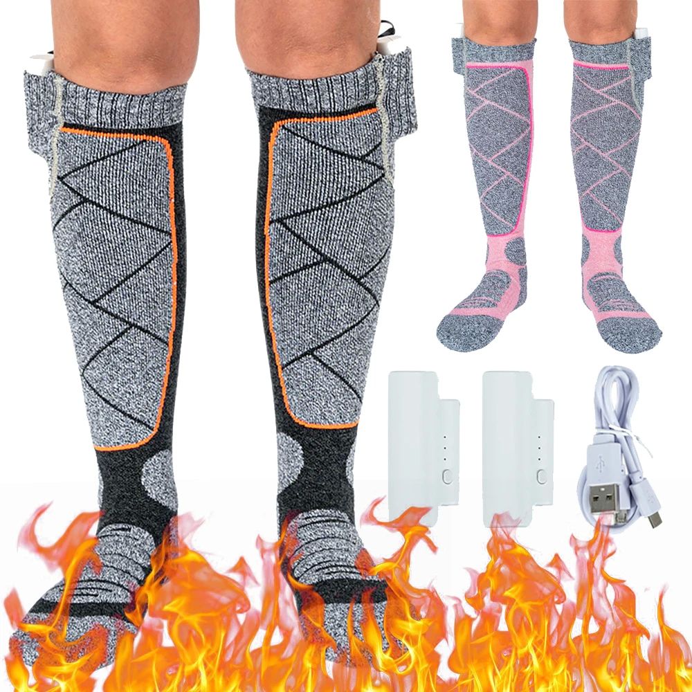 Heated Socks Man Winter Thermal Heated Foot Warmer Rechargea