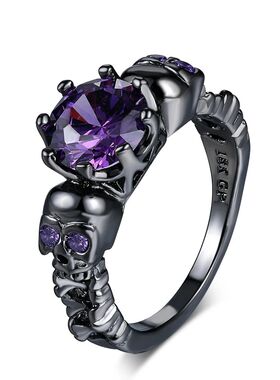 Retro Punk Skull Gothic Ring For Women Men Halloween Goth Bl