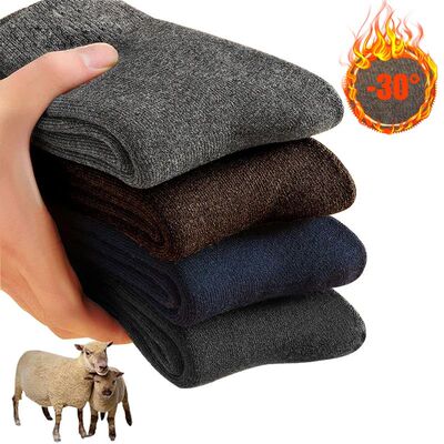2024 New Winter Super Thicker Warm Socks Wool Male Men Women