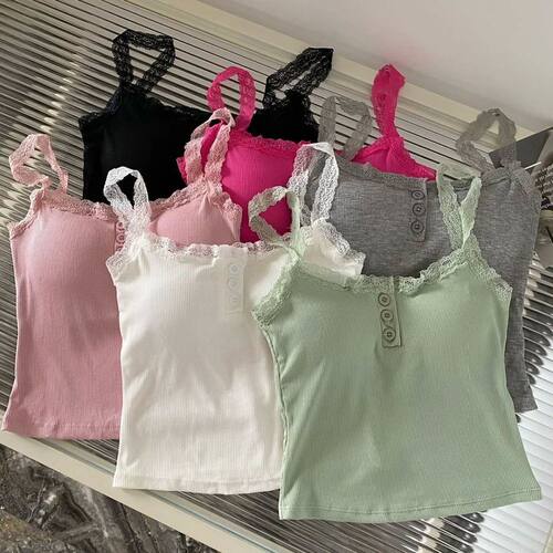 Y2k Women's Tops Backless Crop Top Sleeveless Cute Knitted T