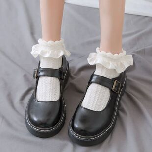 Women Socks Lolita Style Kawaii Cute Frilly Ruffle Socks Sol