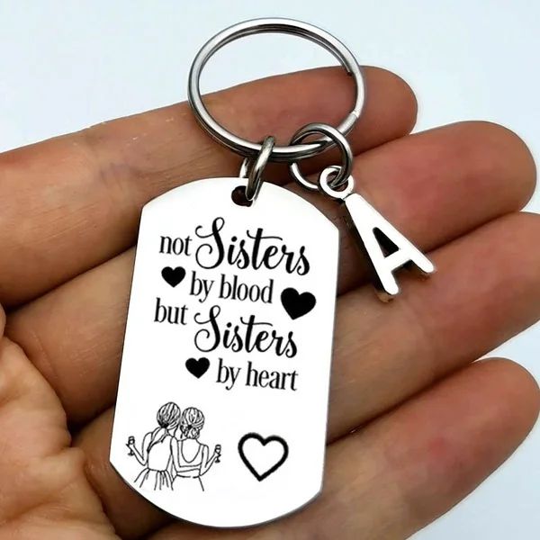 The Best Friend Keychain Sisters By Heart Keychain for Siste