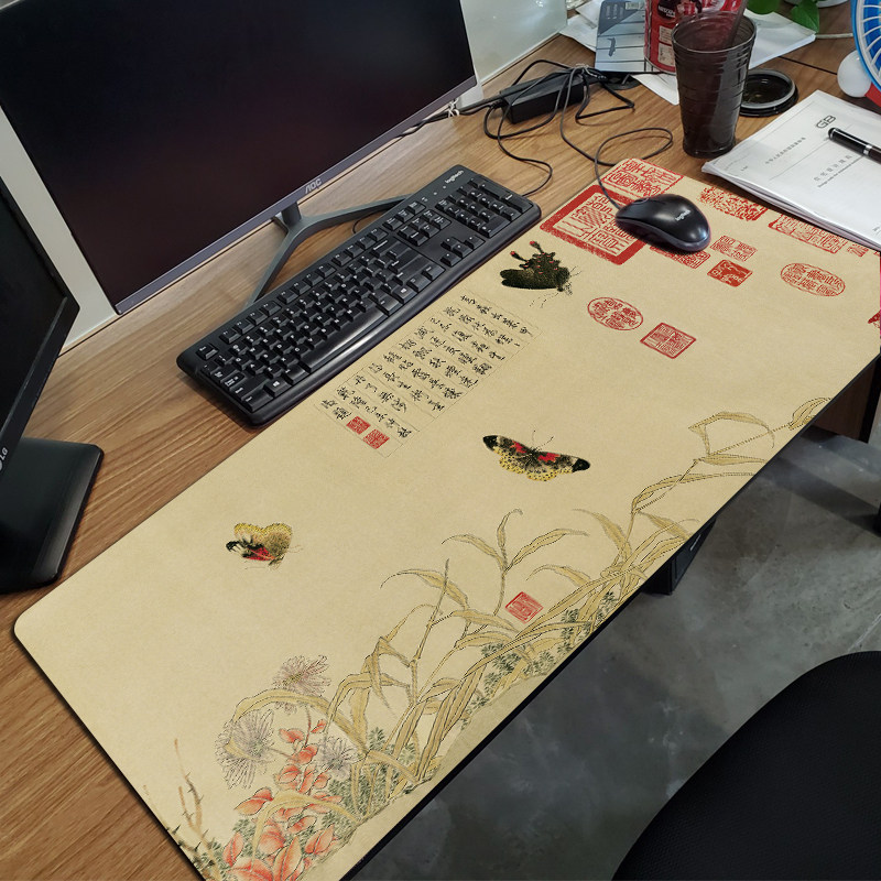 玄北宋赵昌写生蛱蝶图卷北京故宫博物院藏中国风古画桌垫键盘垫