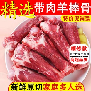 带肉羊棒骨羊骨头新鲜羊肉羊腿棒骨筒骨羔羊肉商用批发冷冻生羊肉