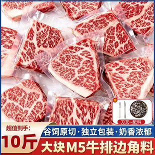 澳洲M5原切牛排边角料安格斯谷饲进口和牛新鲜雪花牛扒商用批发