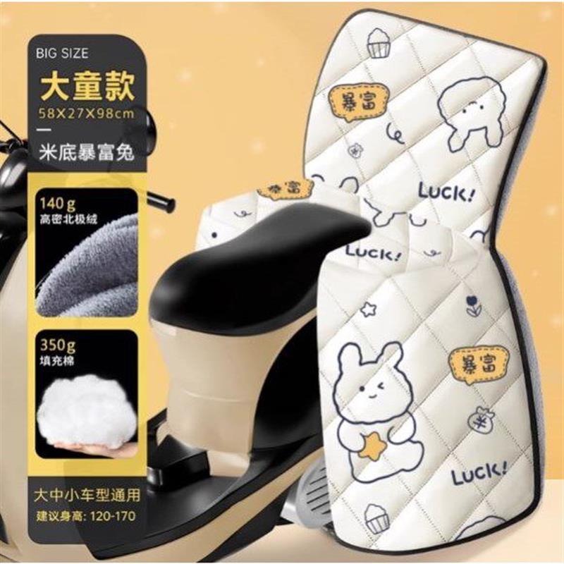 电动车后座挡风被冬季儿童分离式亲子电车电瓶车护腿神器加绒加厚