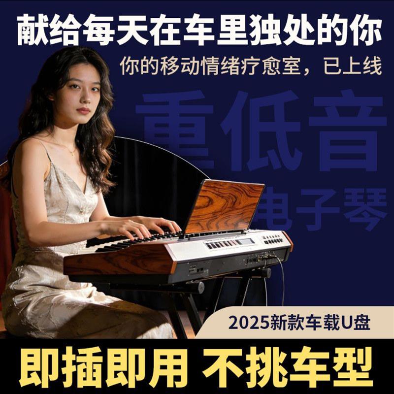鹭墨车载电子琴音乐U盘2026新款无损高音质正版汽车经典老歌优盘