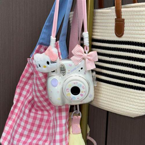 hellokitty拍立得相机收纳包mini12富士保护套透明壳mini7/11/9/8