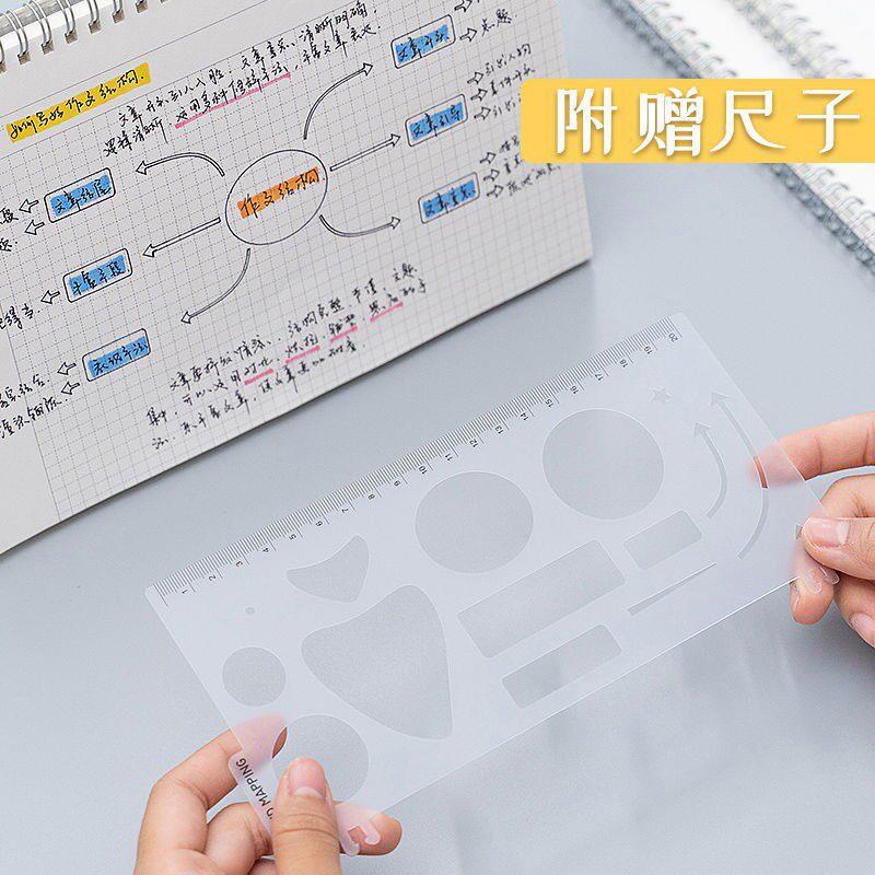 思维导图模板尺子笔记本大号学生手绘画图纸横线方格网格分类步骤