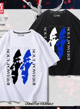 陶喆soulpower演唱会周边t恤夏季男女百搭休闲宽松纯棉短袖衣服潮