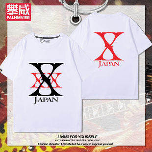 新款 日本X 2025年夏季 Japan乐队周边短袖 摇滚百搭T恤潮流 男女夏季