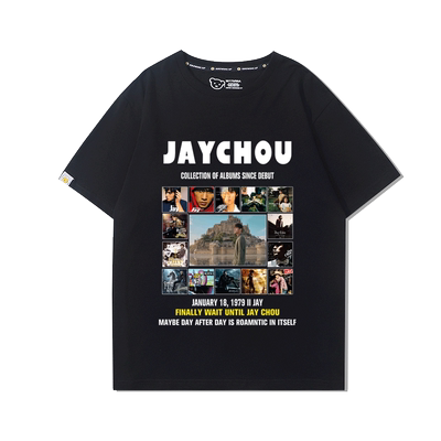JAY周杰伦专辑封面印花短袖