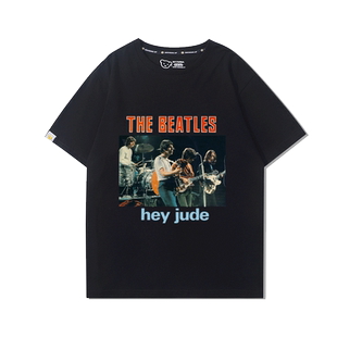 hey jude甲壳虫乐队The Beatles披头士周边短袖男女美式纯棉T恤衫