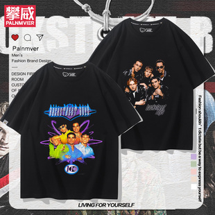后街男孩乐队尼克卡特巡演周边短袖男女夏季美式宽松百搭T恤潮ins
