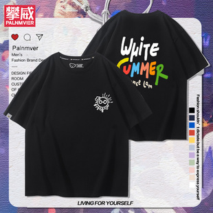 林家谦黑胶专辑white summer周边短袖男女夏季宽松百搭T恤潮流ins